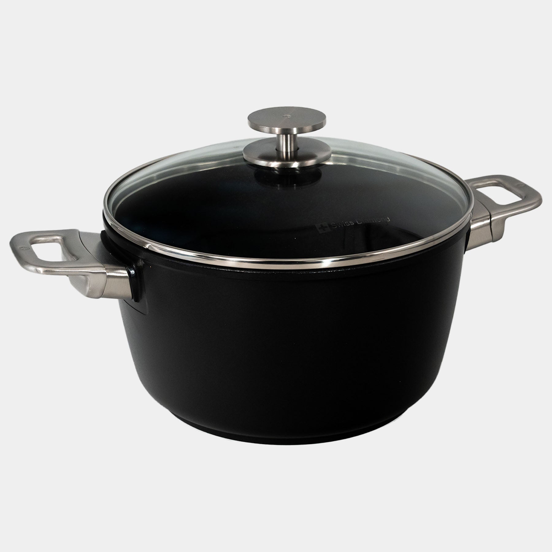 CXD DOU Ceramic Nonstick Stock Pot with Glass Lid | Made in Switzerland