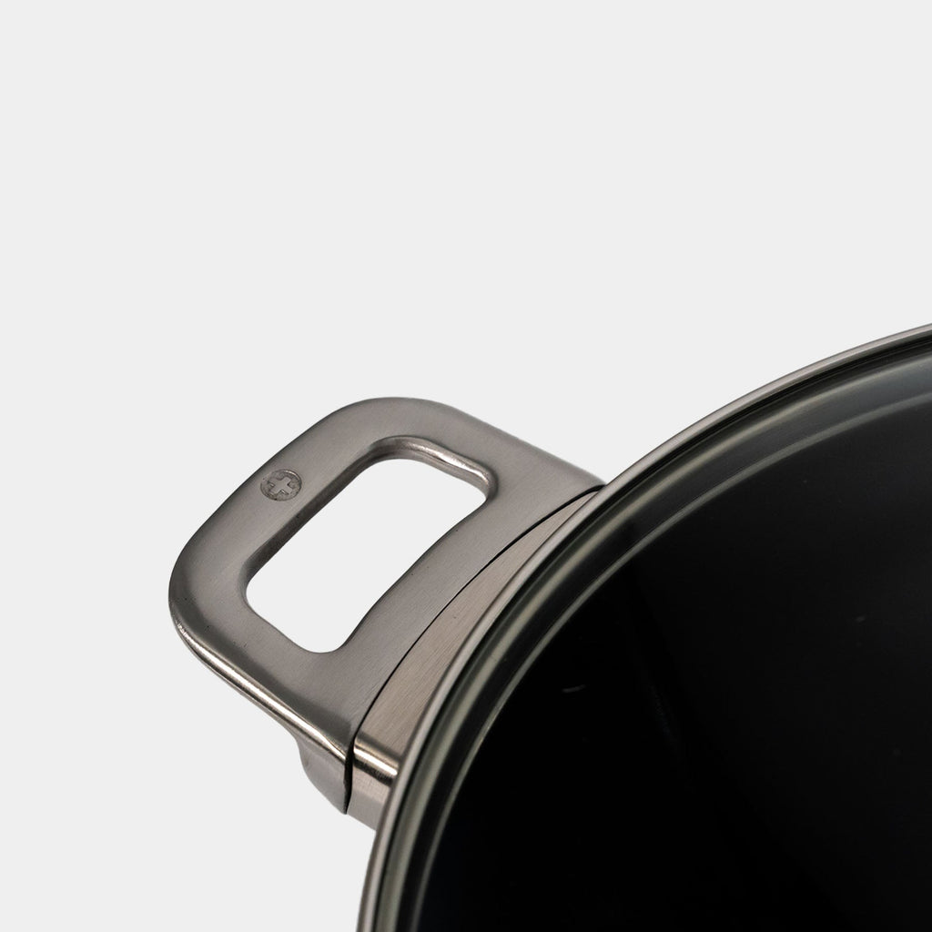 CXD DOU Ceramic Nonstick Stock Pot with Glass Lid | Made in Switzerland