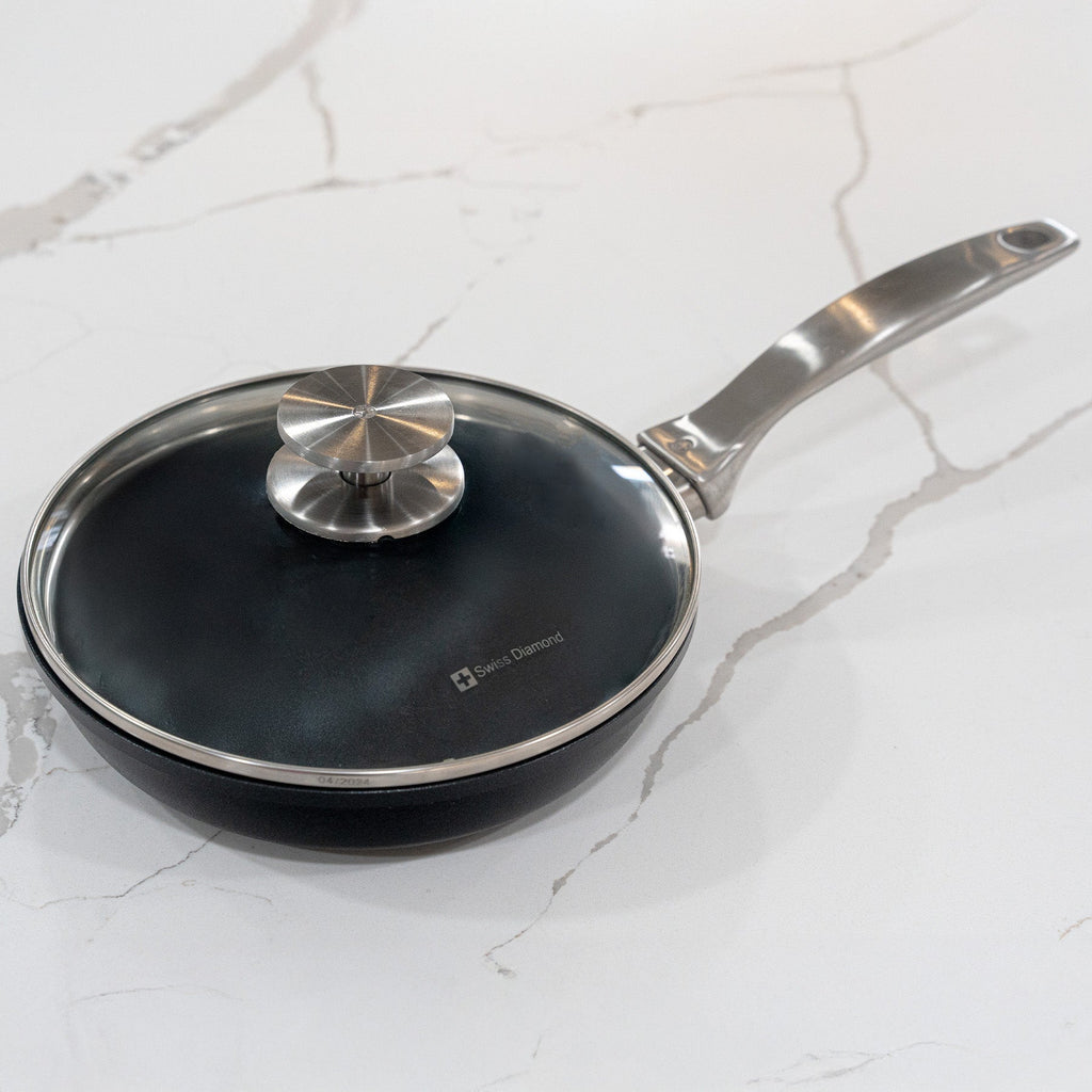 CHD Nonstick Fry Pan with Glass Lid | Made in Switzerland