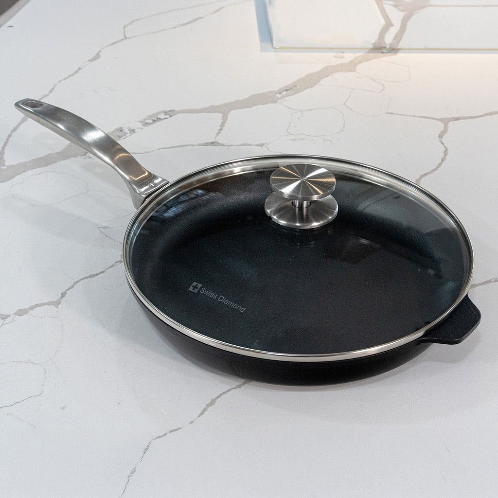 CHD 10.25" Nonstick Fry Pan with Glass Lid | Made in Switzerland