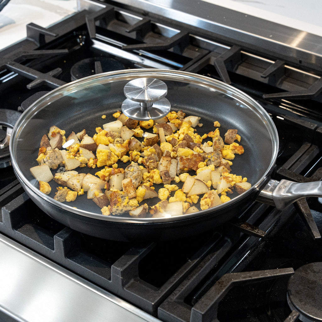 CHD 10.25" Nonstick Fry Pan with Glass Lid | Made in Switzerland