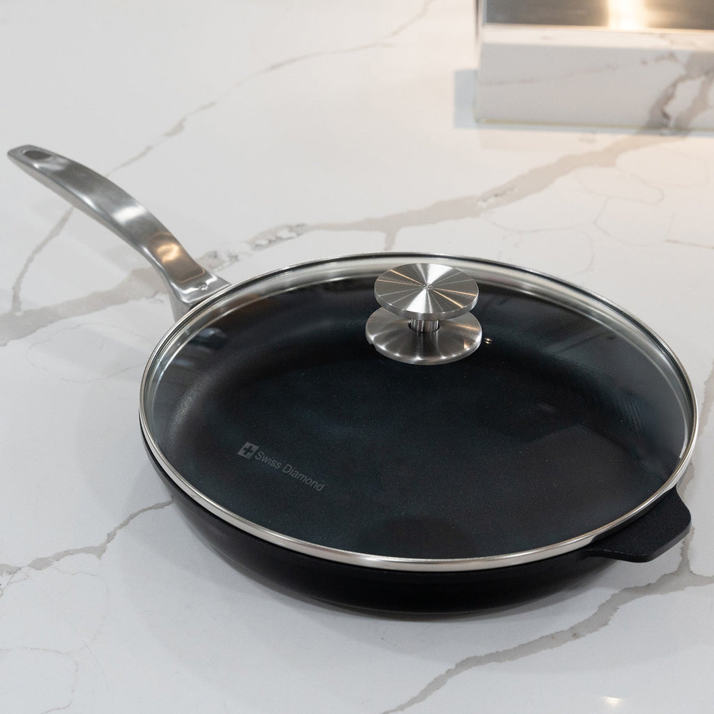 CHD 10.25" Nonstick Fry Pan with Glass Lid | Made in Switzerland