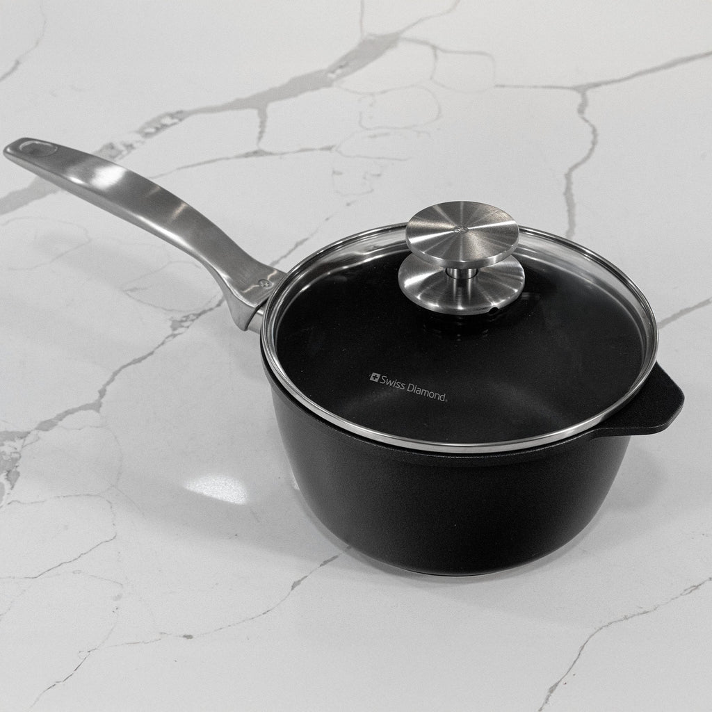 CHD Nonstick Saucepan with Glass Lid | Made in Switzerland