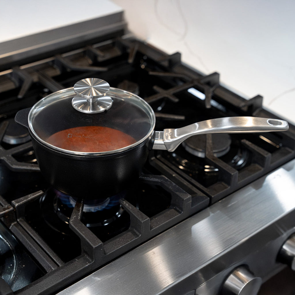 CHD Nonstick Saucepan with Glass Lid | Made in Switzerland