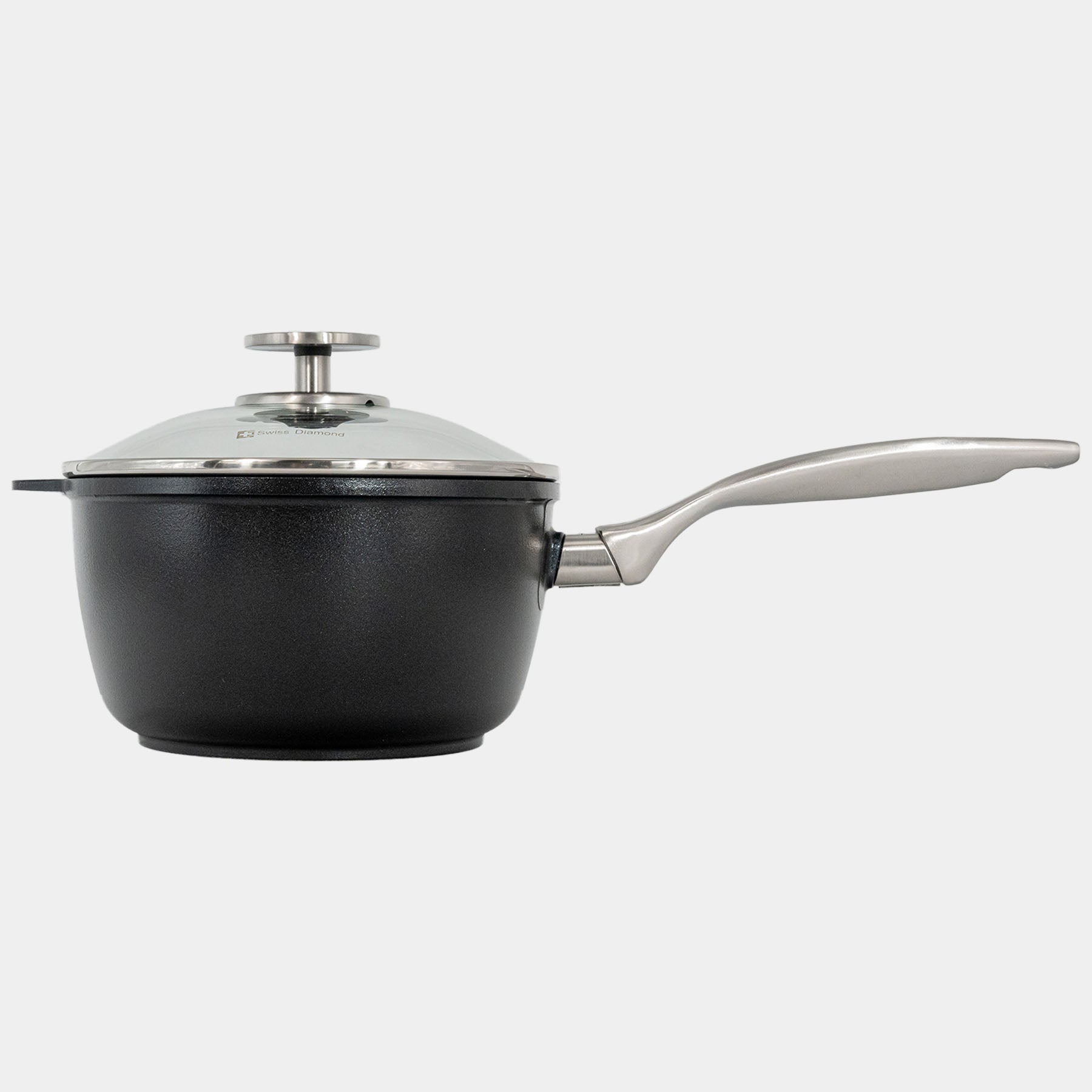 CXD DOU Ceramic Nonstick Saucepan with Glass Lid | Made in Switzerland