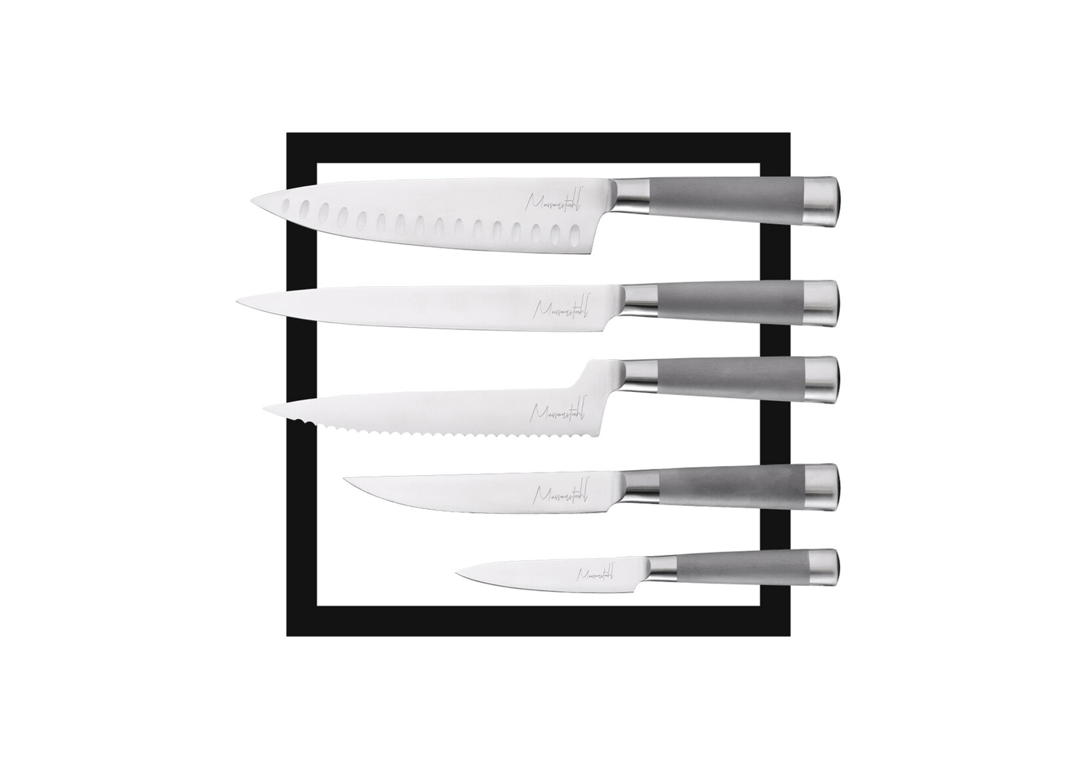 17-Pieces Gourmet Knife Set with Block — Messerstahl