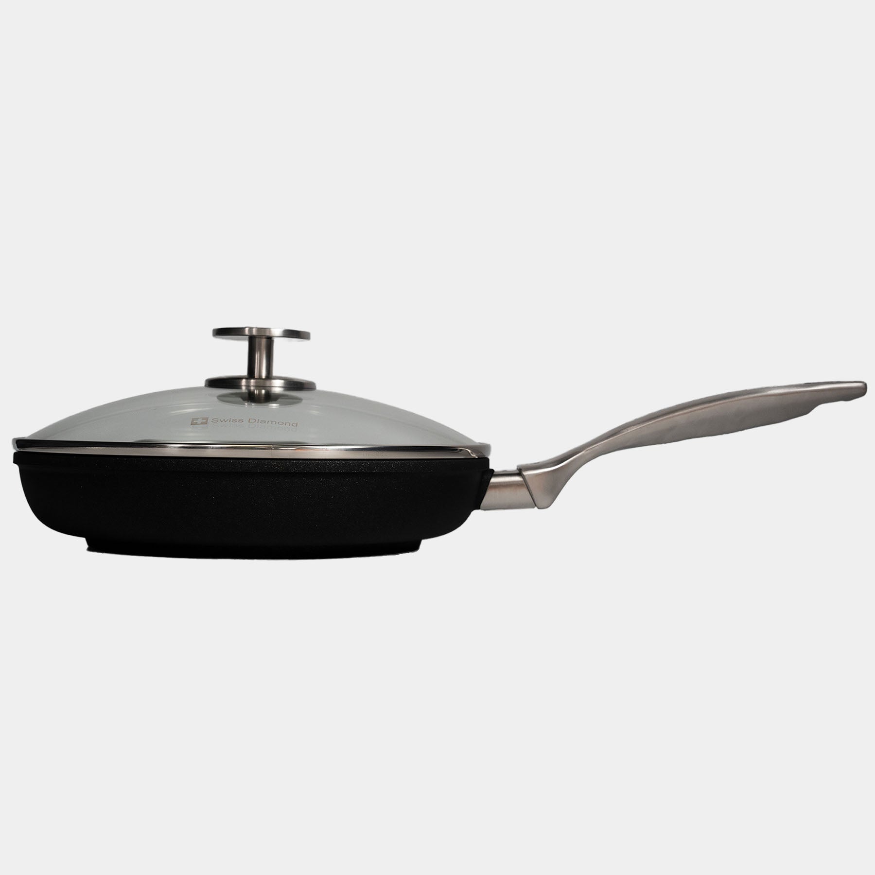 CXD DOU Ceramic Nonstick Fry Pan with Glass Lid | Made in Switzerland