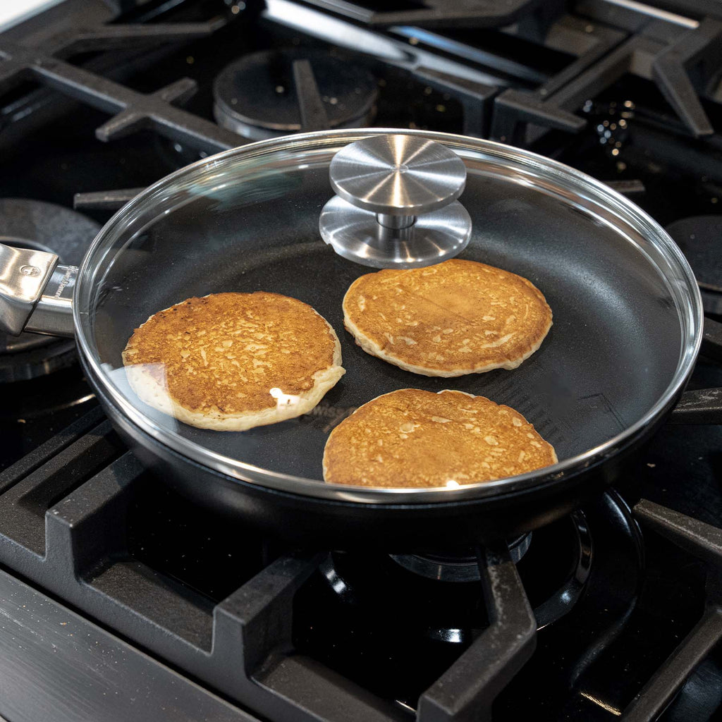 CXD DOU Ceramic Nonstick Fry Pan with Glass Lid | Made in Switzerland