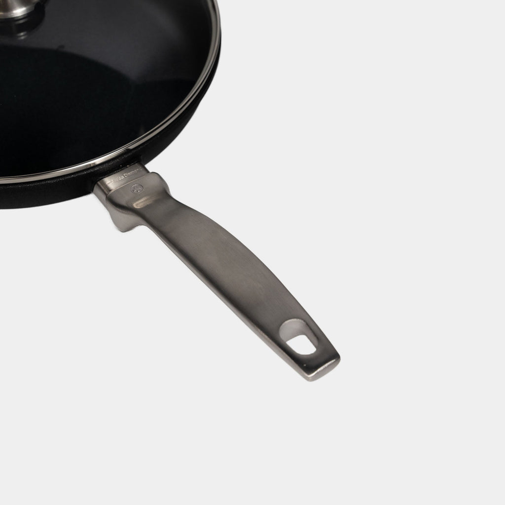 CXD DOU Ceramic Nonstick Fry Pan with Glass Lid | Made in Switzerland