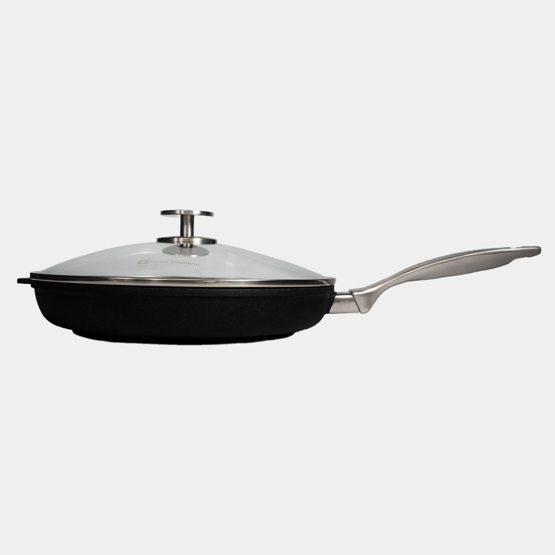 CXD DOU Ceramic Nonstick Fry Pan with Glass Lid | Made in Switzerland