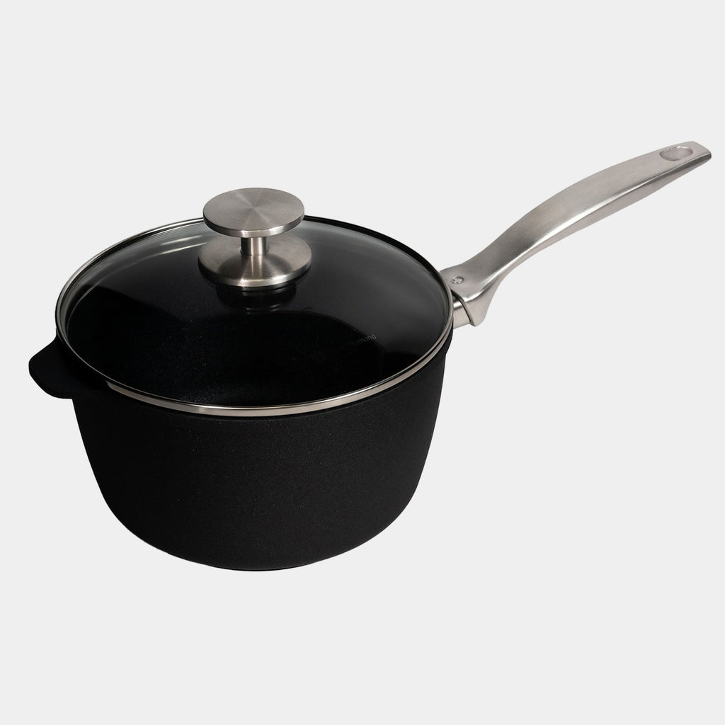 CXD DOU Ceramic Nonstick Saucepan with Glass Lid | Made in Switzerland
