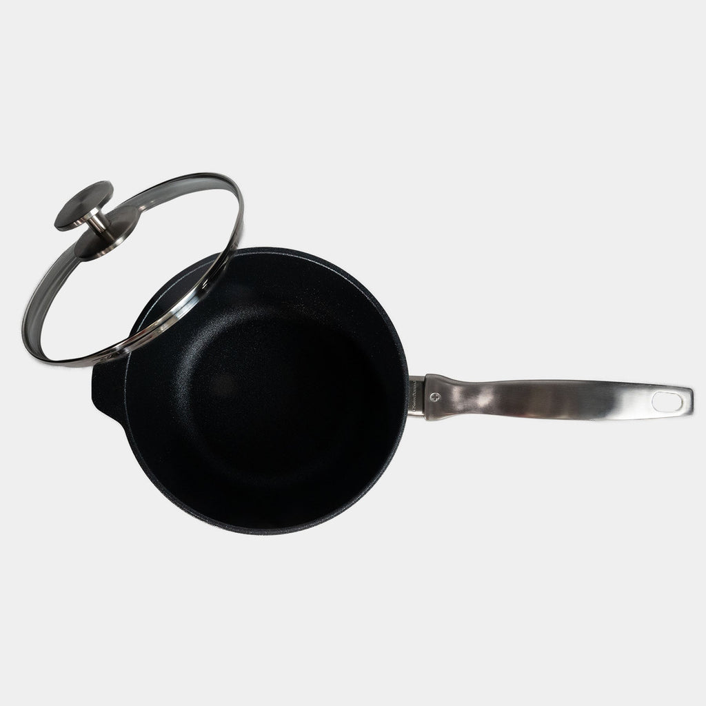 CXD DOU Ceramic Nonstick Saucepan with Glass Lid | Made in Switzerland