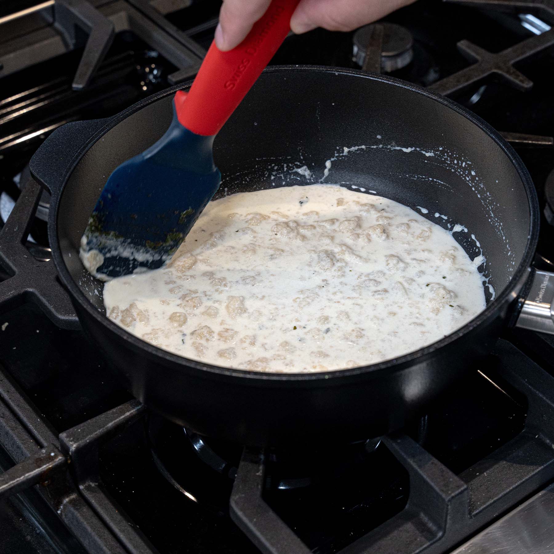 CXD DOU Ceramic Nonstick Saute Pan with Glass Lid | Made in Switzerland