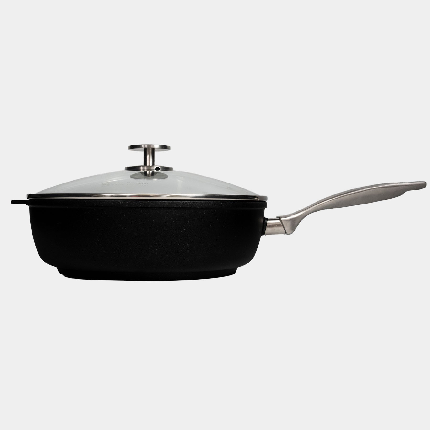 CXD DOU Ceramic Nonstick Saute Pan with Glass Lid | Made in Switzerland