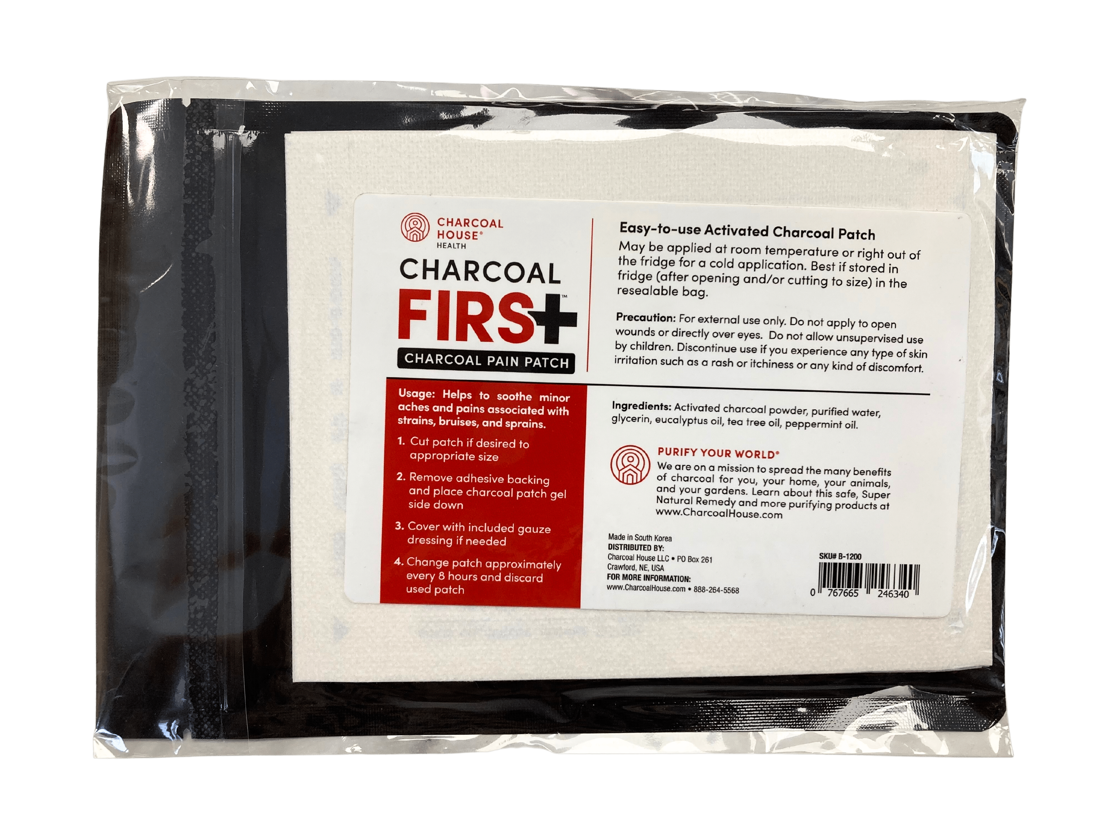 Pain Patches, Charcoal, Eucalyptus