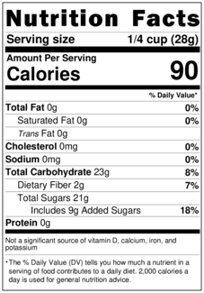 Cranberries, Sugar Sweetened, Organic