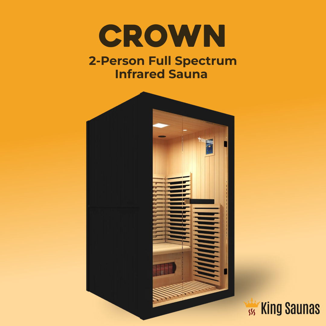 The Crown 2-Person Luxury Full Spectrum Infrared Sauna with Smart WiFi App Control