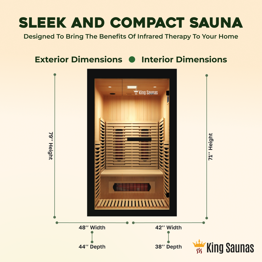 The Crown 2-Person Luxury Full Spectrum Infrared Sauna with Smart WiFi App Control
