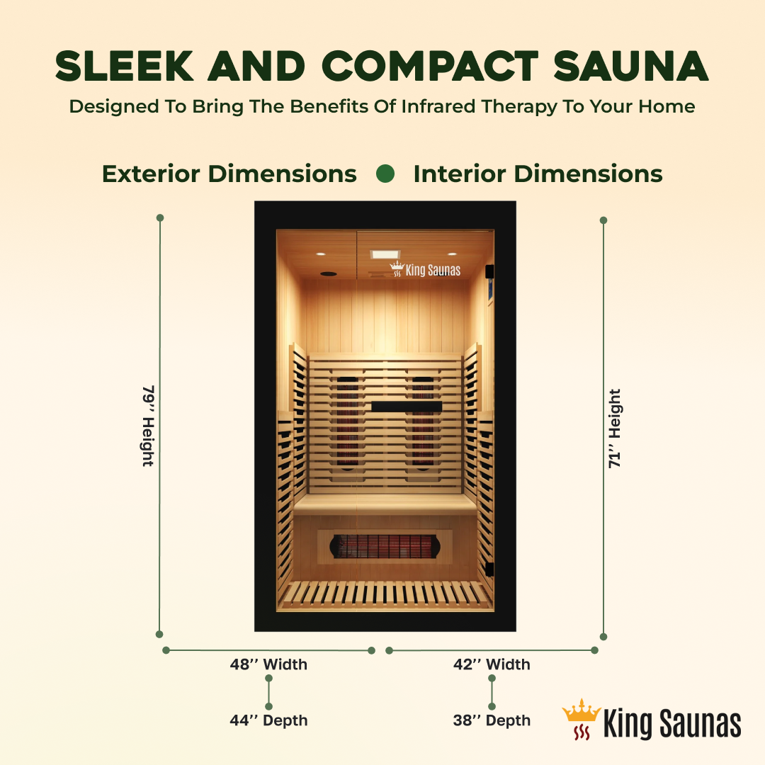 The Crown 2-Person Luxury Full Spectrum Infrared Sauna with Smart WiFi App Control