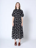 Gracia Dot Gathered Dress D34796