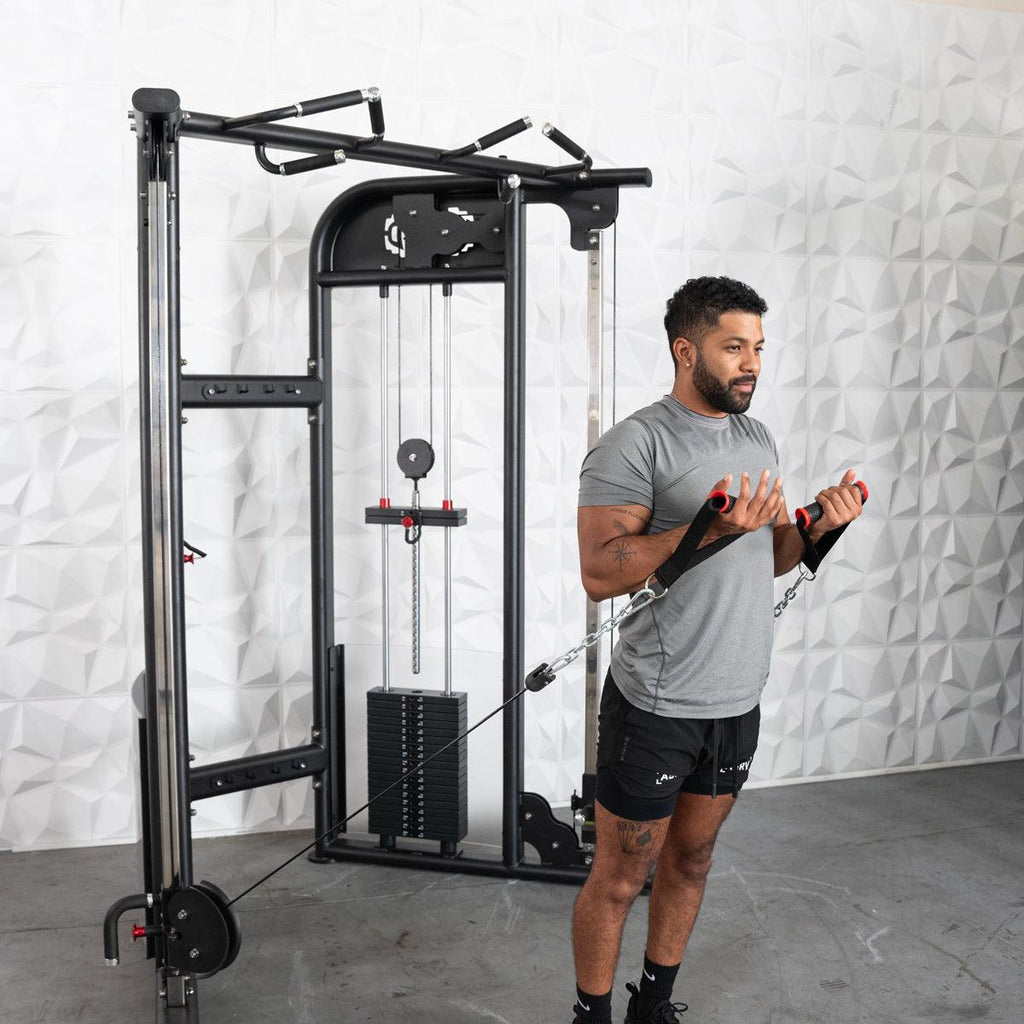 Muscle D Fitness 88" Dual Adjustable Pulley – Compact Cable Machine