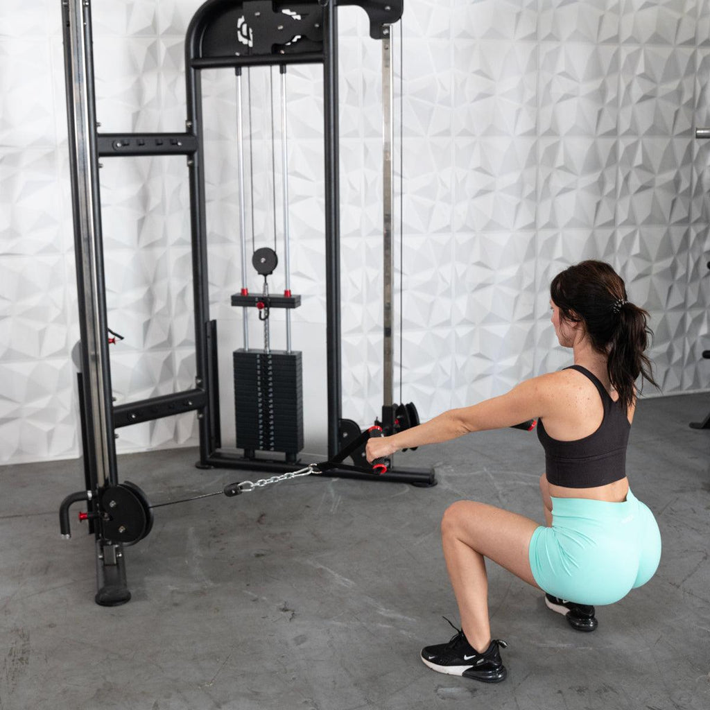Muscle D Fitness 88" Dual Adjustable Pulley – Compact Cable Machine