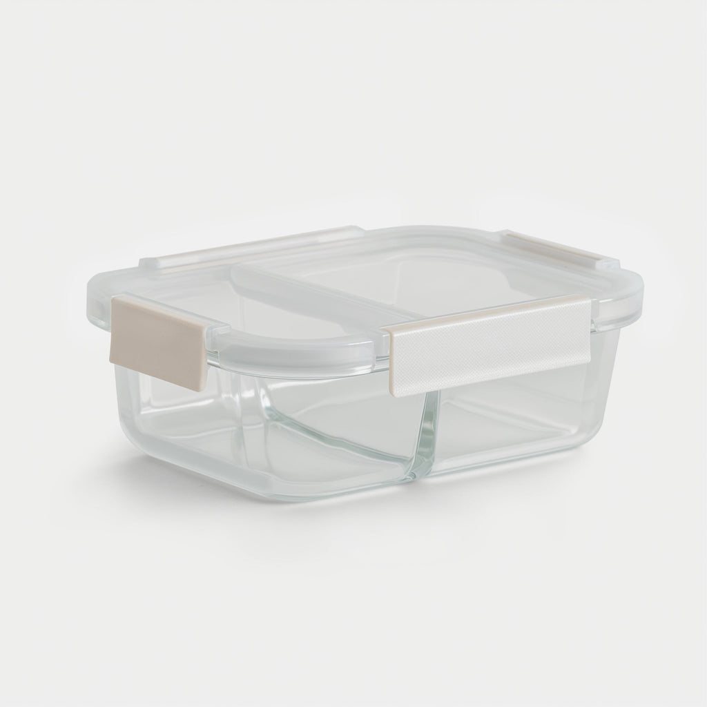 2 Divided Glass Bento Box