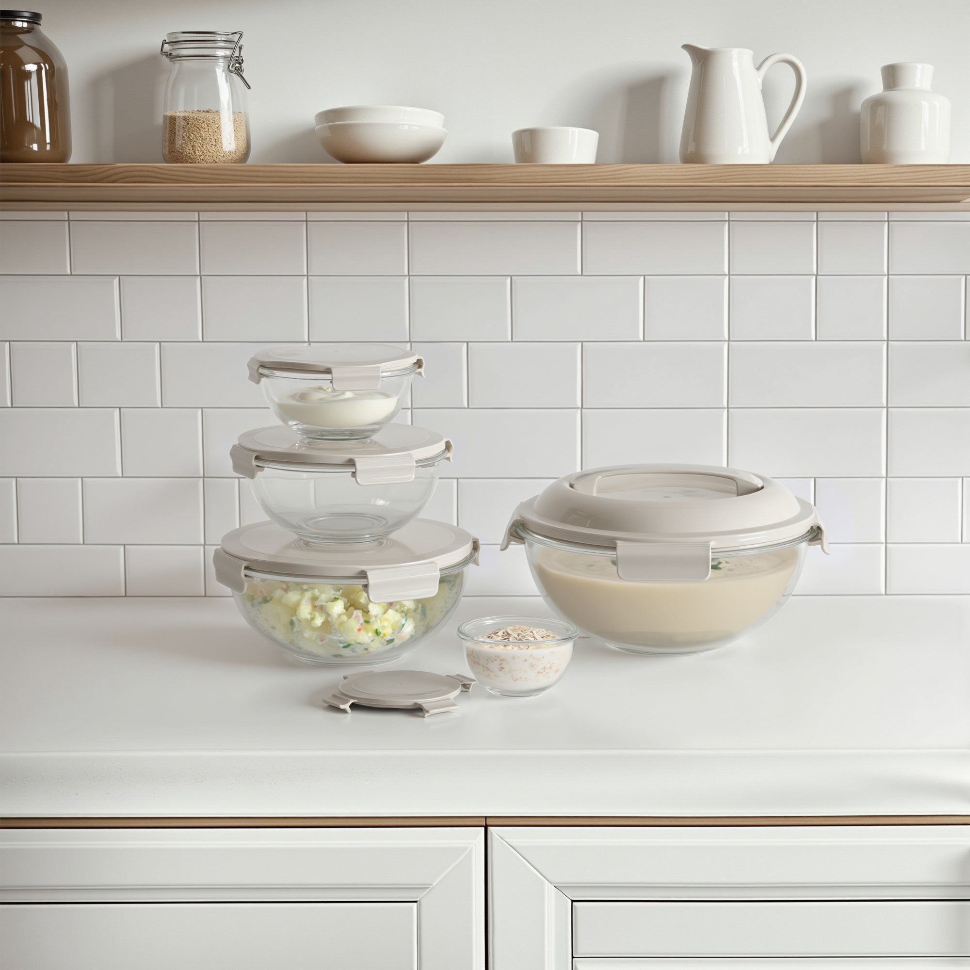 Mix & Store Glass Bowl Set