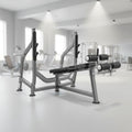 Decline Bench - Olympic - Muscle D Fitness -  Padded Foot Rollers - Plate Storage
