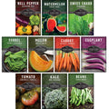 Drought-Tolerant Vegetable Seeds Variety Pack – 10 Heat-Resilient, Full-Sun Garden Favorites for Dry Climate Growing