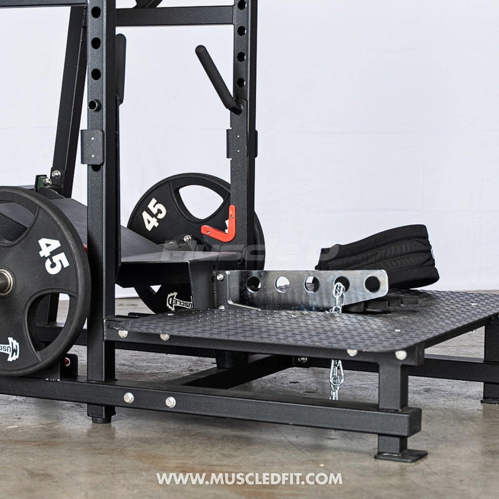 Excel Belt Squat - Muscle D Fitness - Plate Loaded Belt Squat w/ Plate Storage