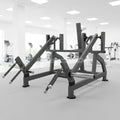 Excel Squat High Pull - Muscle D Fitness - Plate Load Shrug - Weight Storage Pegs