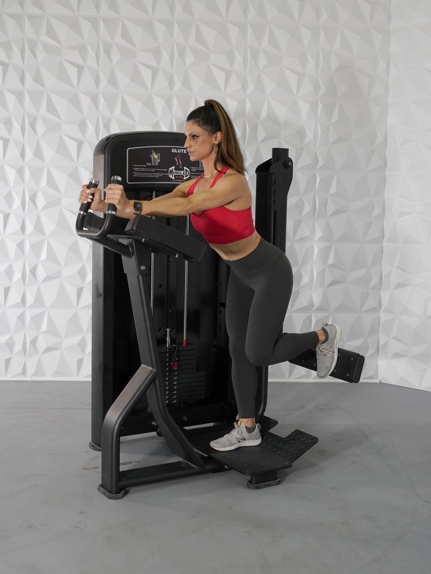 Elite Selectorized Glute - Muscle D Fitness - Commercial Grade - Adjustable - Pin Selectorized