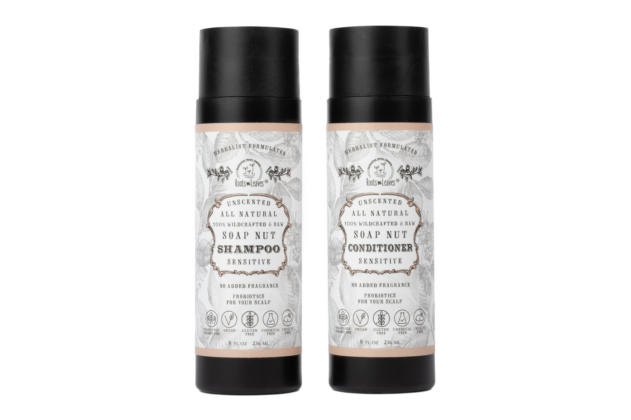 All Natural Soapnut SHAMPOO - UNSCENTED - wild fermented probiotics for your scalp