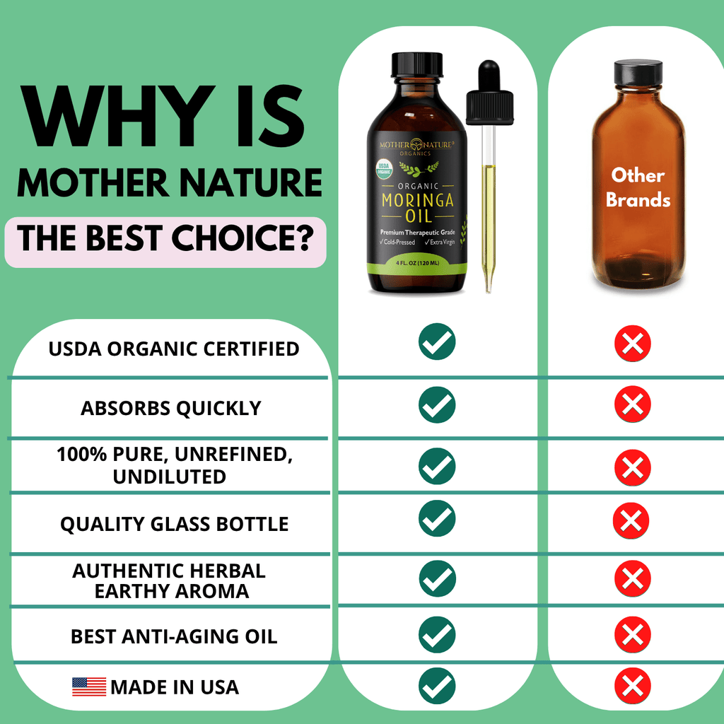 Organic Moringa Oil for Glow, Hydration & Frizz Control