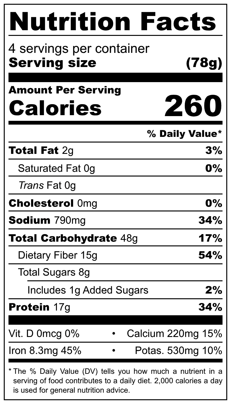 Instant Chili, Soy Free