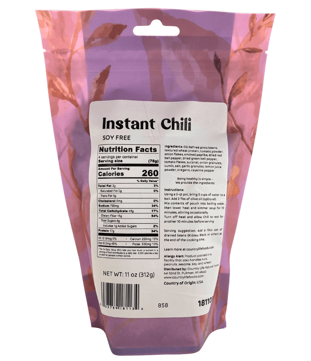Instant Chili, Soy Free