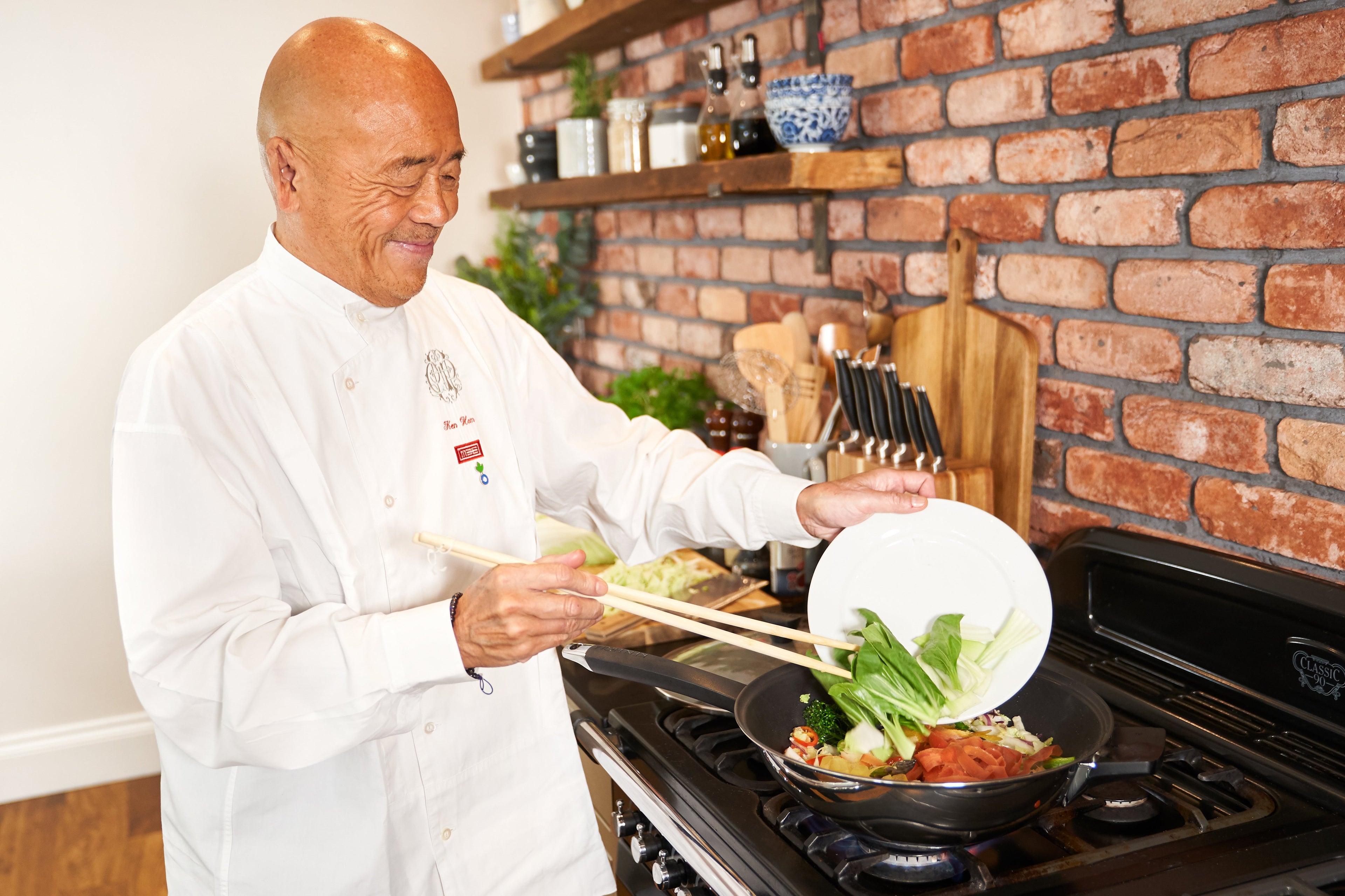 Ken Hom Excellence Non-Stick Carbon Steel Wok, 12 in