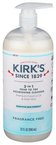 Kirk's Castile Liquid 3-in-1 Cleanser 32 oz