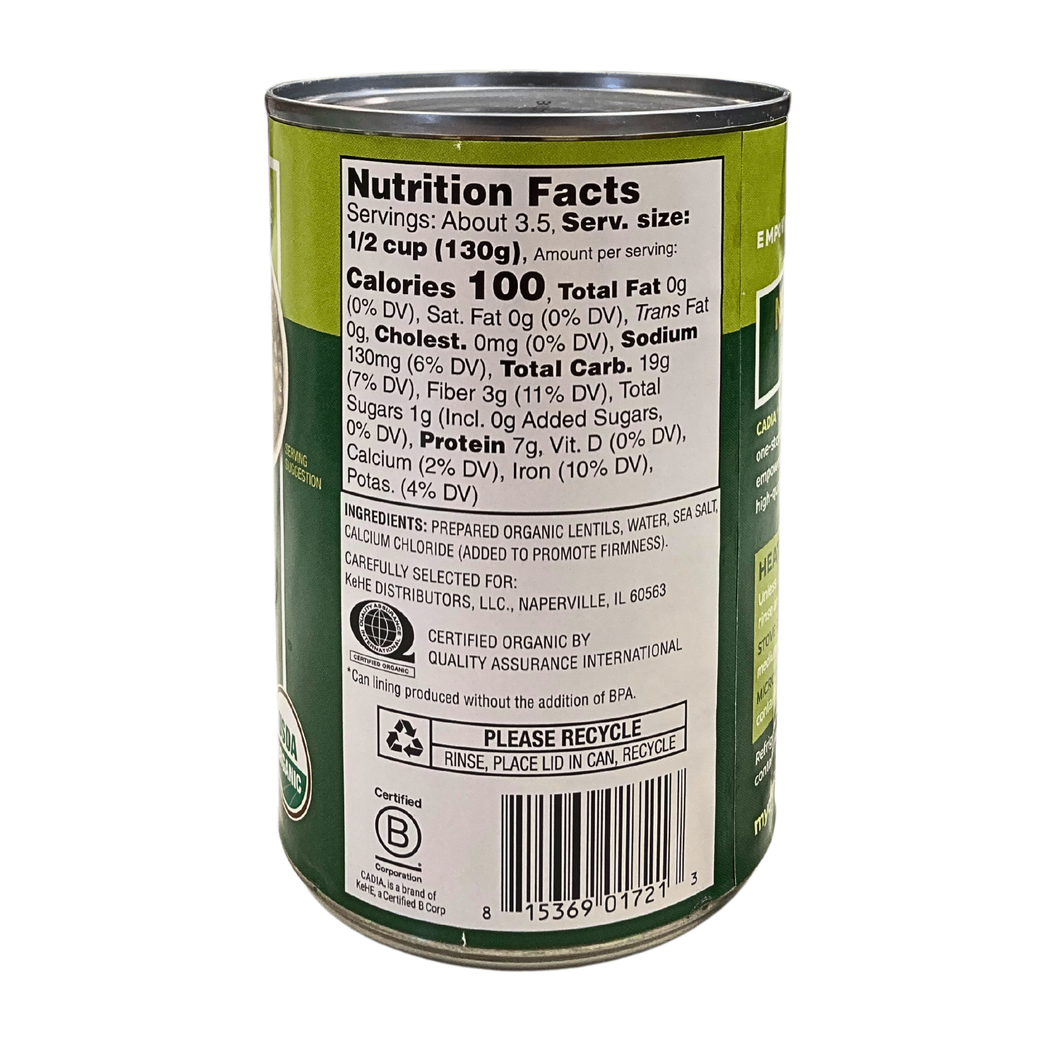 Lentils, Organic, Cadia