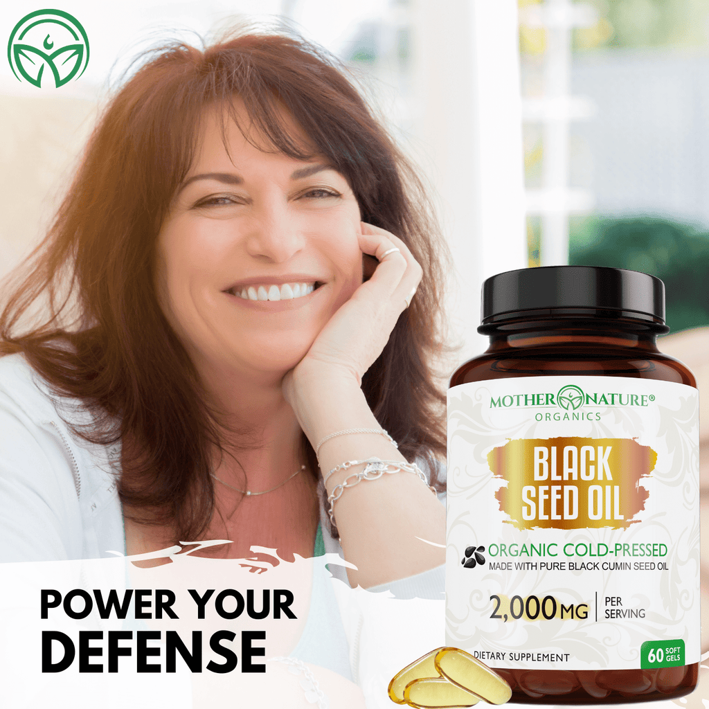 Organic Black Seed Oil Softgels — 2,000mg per Serving