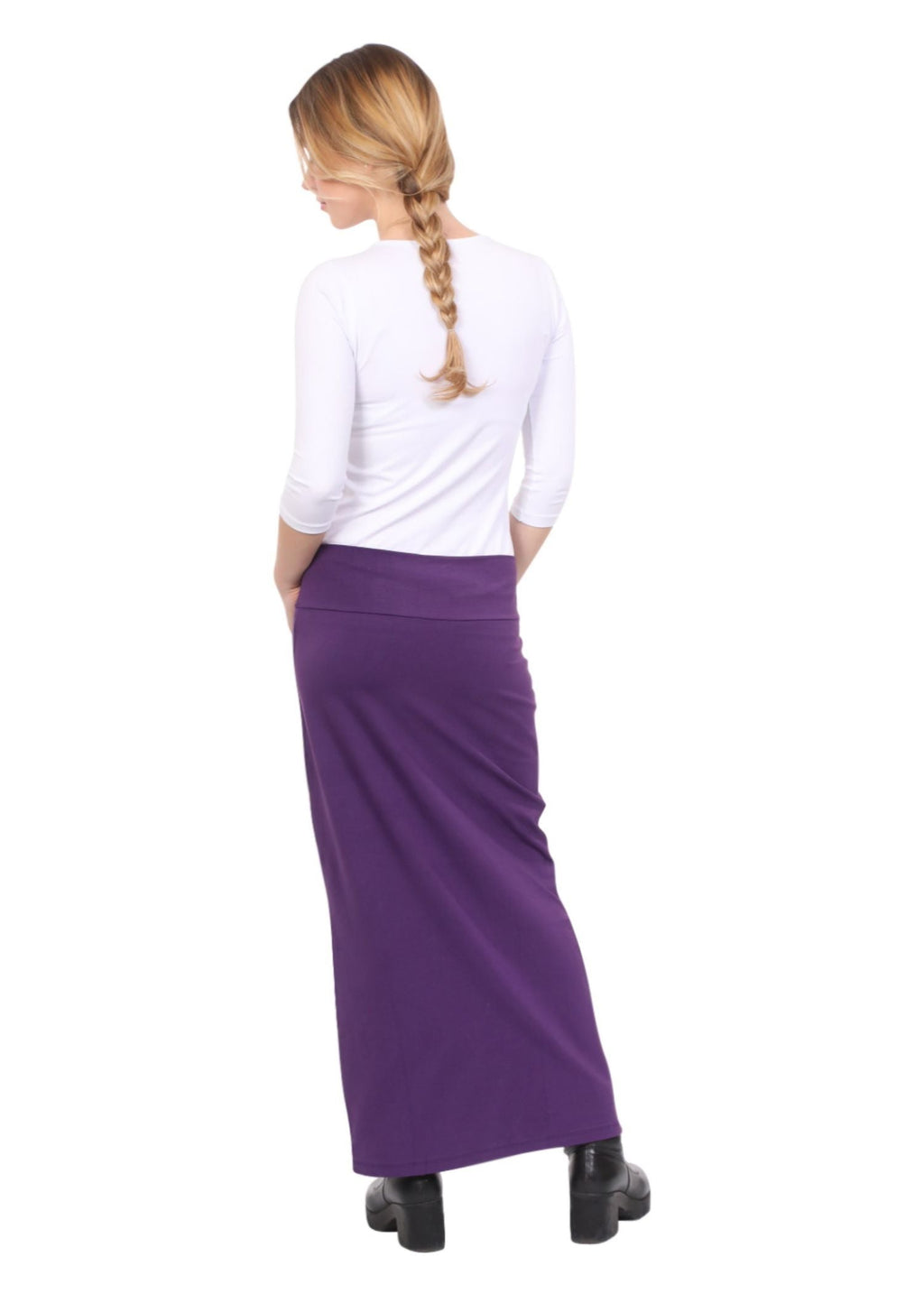 Women's and Plus Size Stretch Maxi Pencil Skirt - Cotton Blend and No Slits