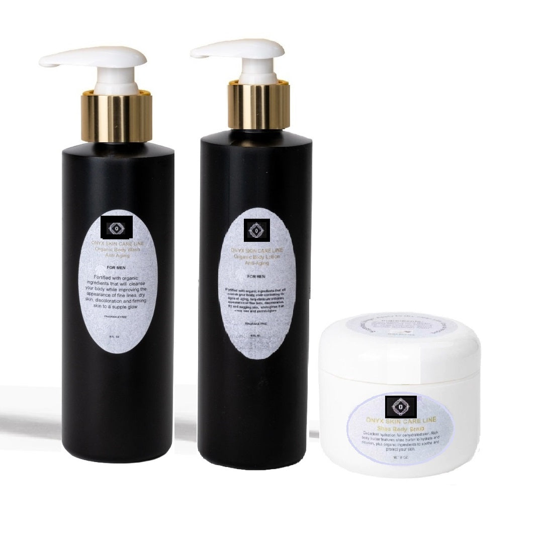 Organic Three Step Anti Aging Body Care System Fragrance Free - For MEN
