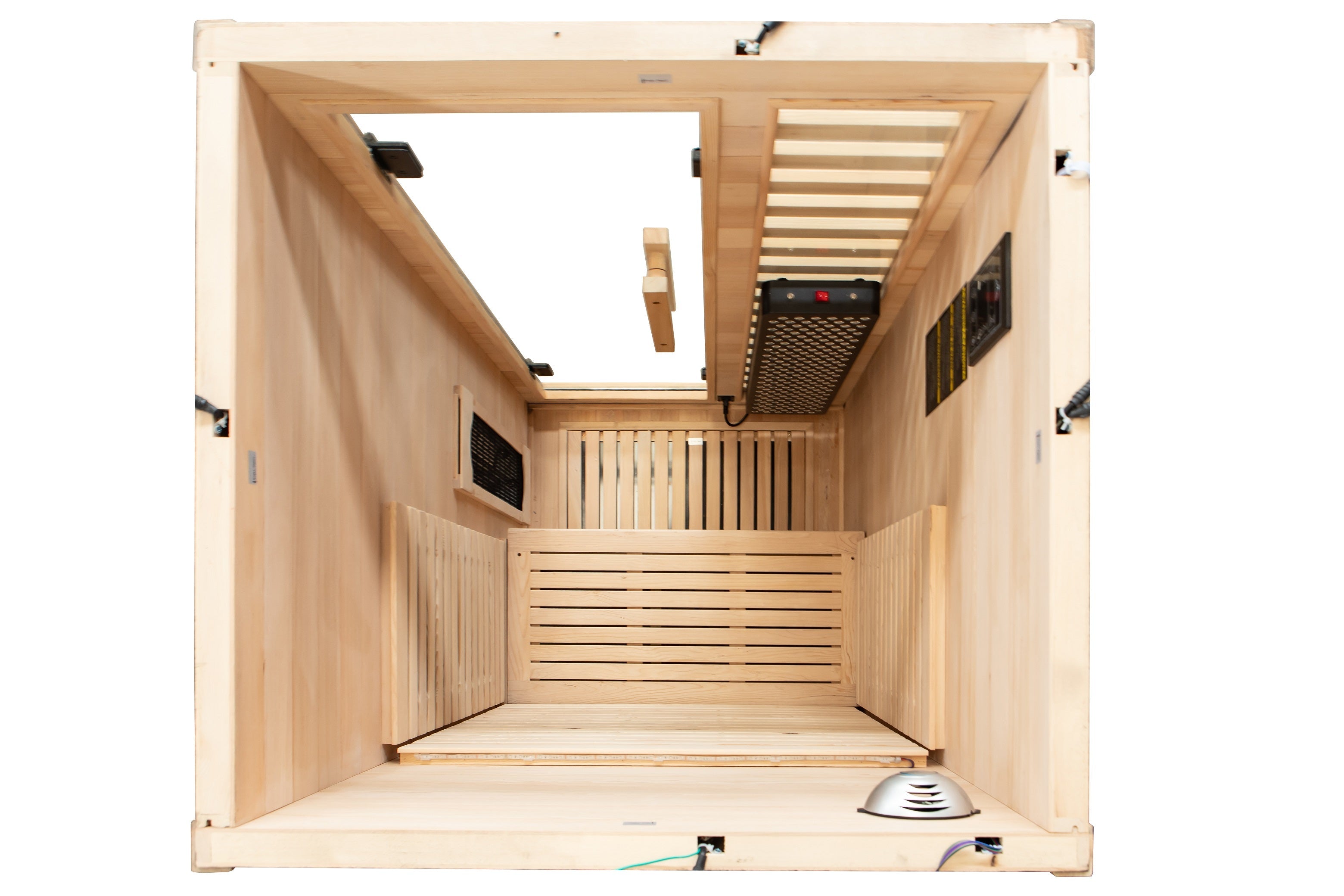 Peak Saunas Shasta 1-Person Full Spectrum Infrared Sauna with XL Medical-Grade Red Light Therapy & Smart WiFi App Control