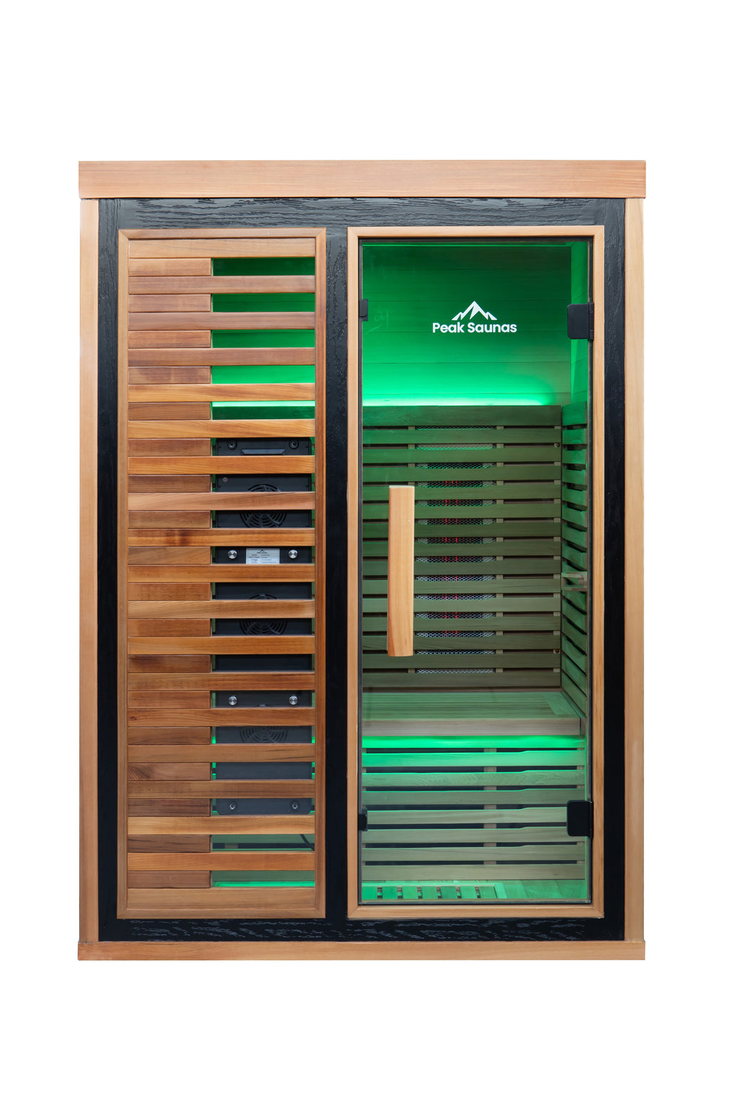Peak Saunas Fuji 2-Person Full Spectrum Infrared Sauna with XL Medical-Grade Red Light Therapy & Smart WiFi App Control
