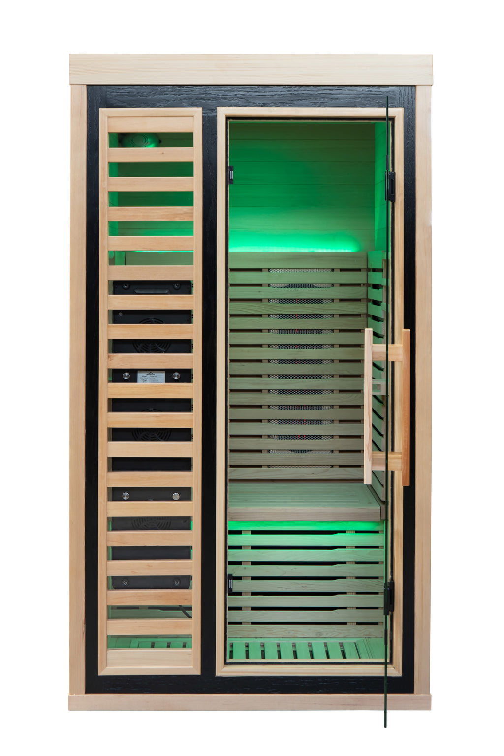 Peak Saunas Shasta 1-Person Full Spectrum Infrared Sauna with XL Medical-Grade Red Light Therapy & Smart WiFi App Control
