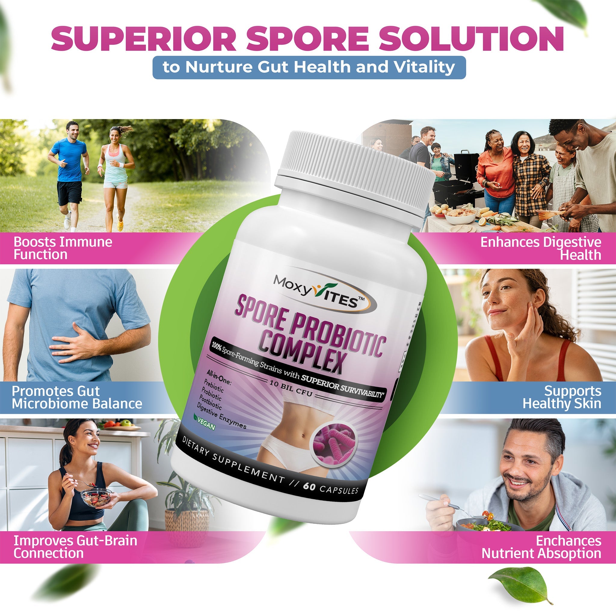 Spore Probiotic Complex with Prebiotics