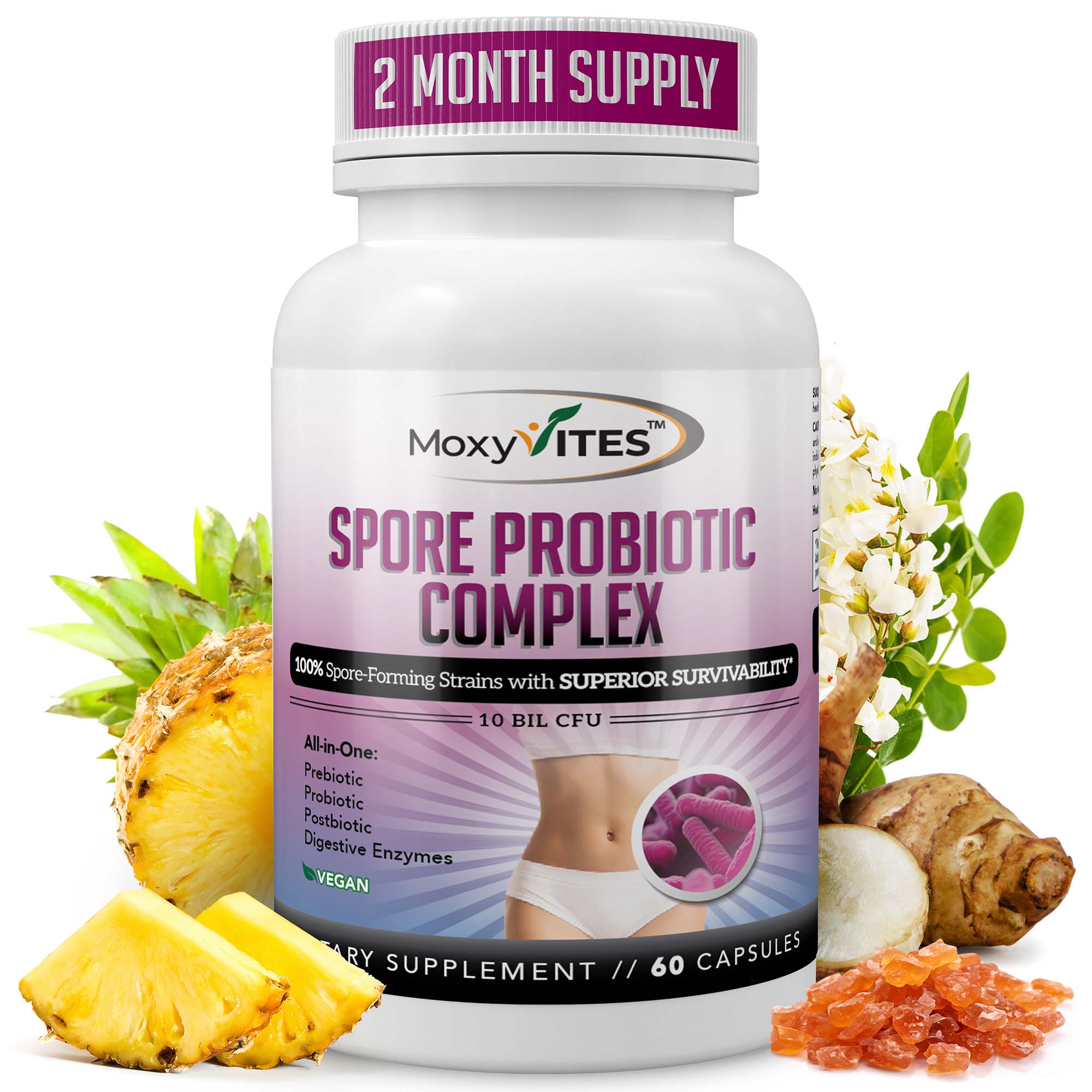 Spore Probiotic Complex with Prebiotics