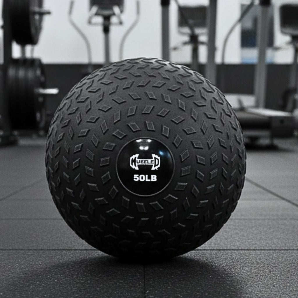 Muscle D Slam Ball - Muscle D Fitness - Tire Track Design - Thick Outer Shell