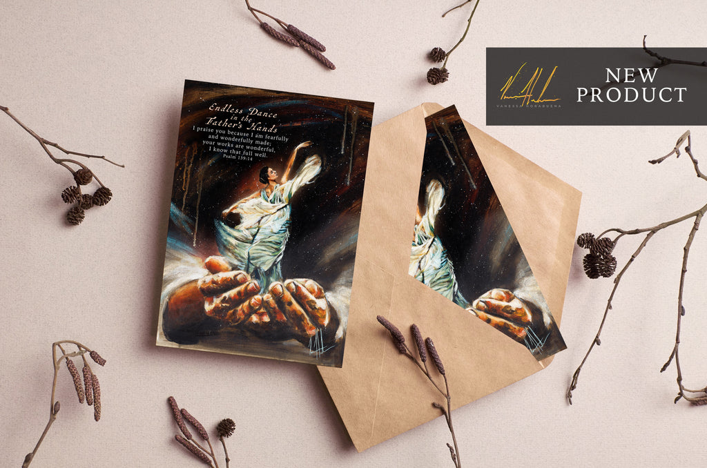 Endless Dance in the Father's Hands - Brunette Version Greeting Card